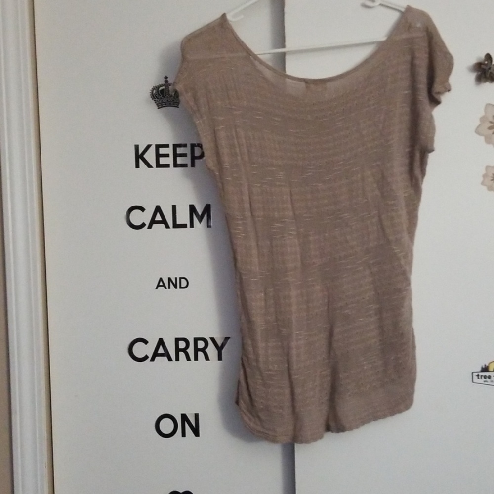 Womens Tan knit top
